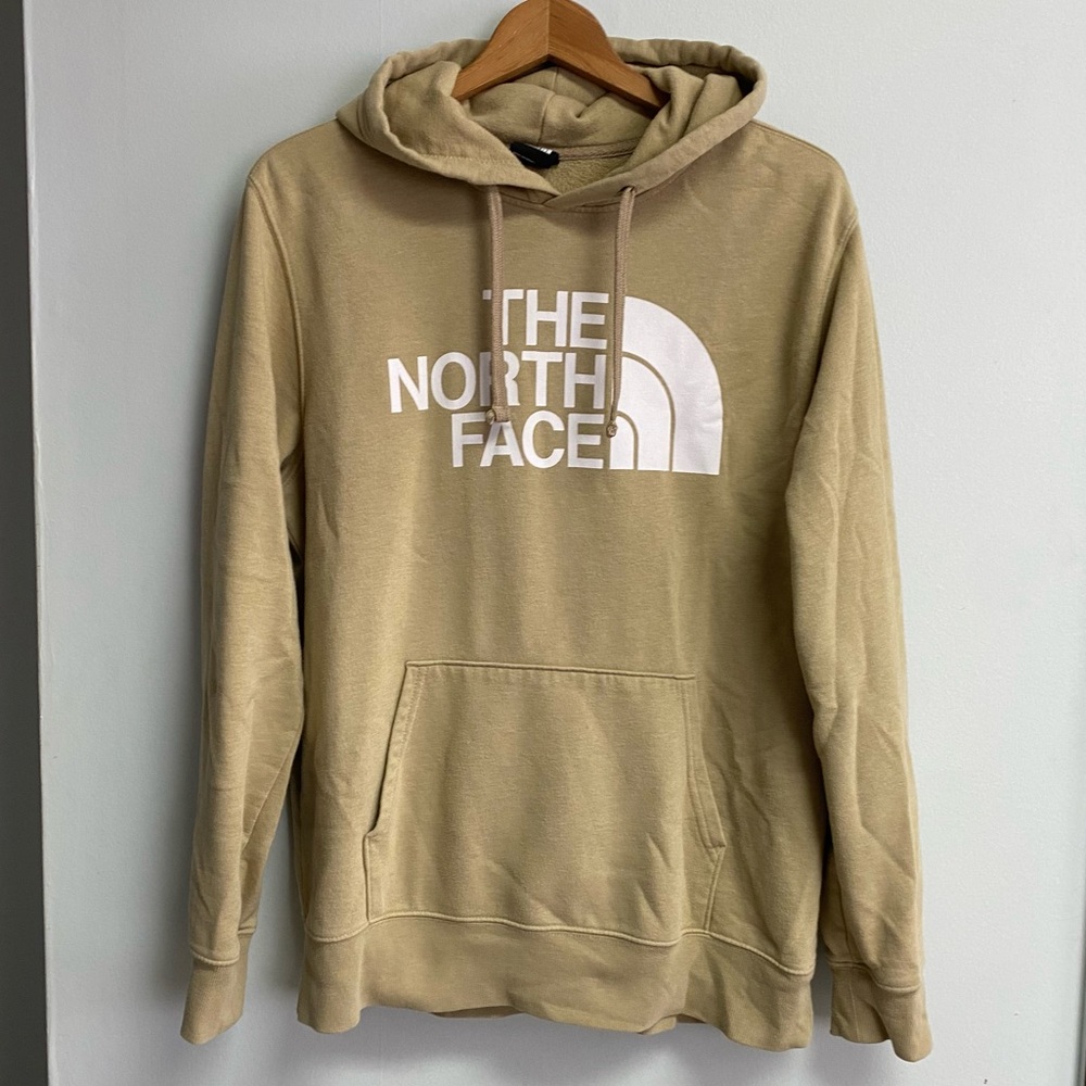 The North Face Tan Hoodie with White Logo